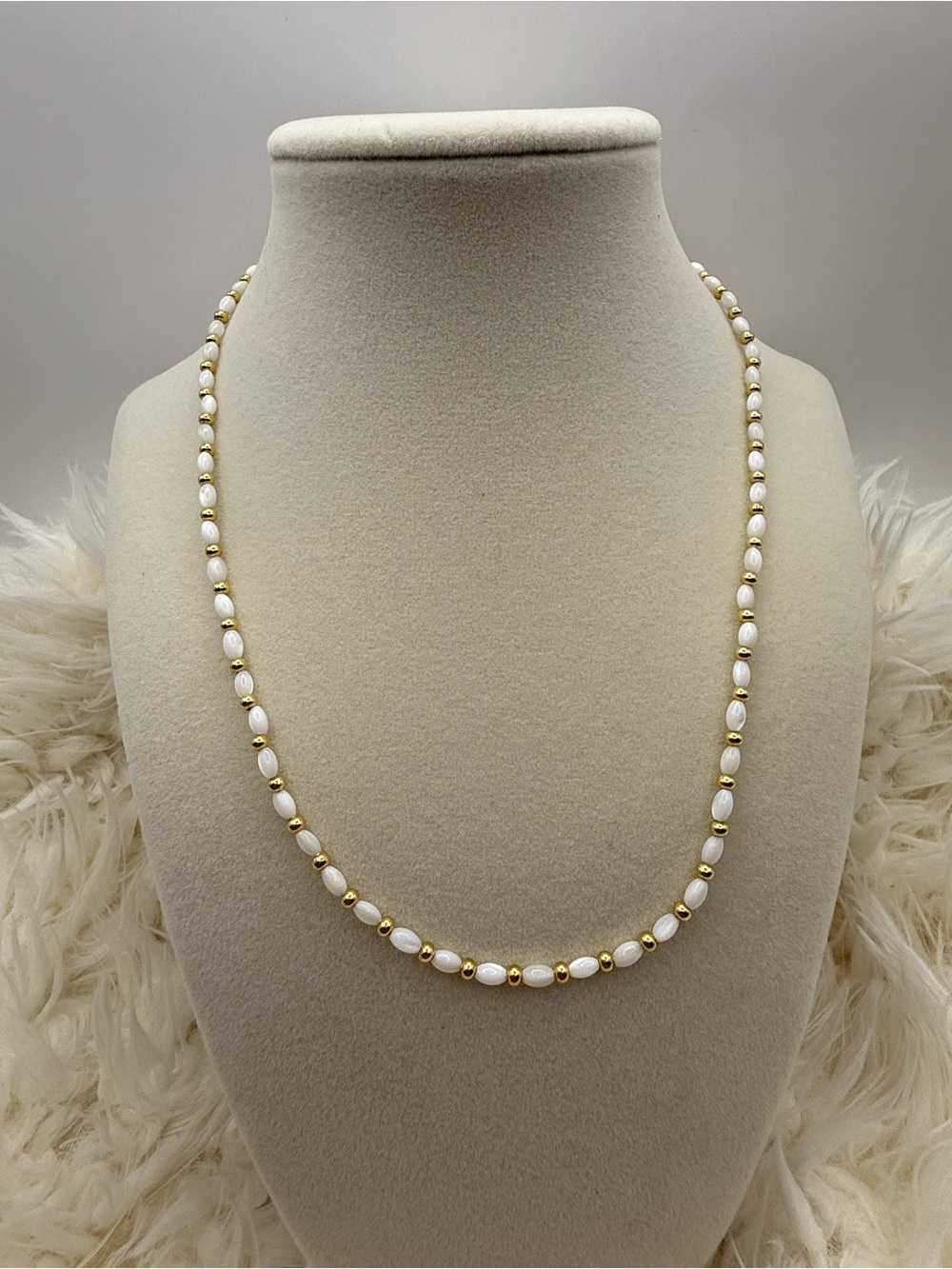 NEW Handcrafted Tiny White Shell Necklace!
